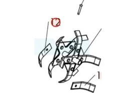 Couteau De Fraise Extérieur Pour Motobineuse Roques & Lecoeur (0002060007)