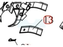 Couteau De Fraise Intérieur Pour Microbineuse Sarp (0002060008)