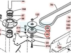 Galet D'embrayage De Lame Pour Tondeuse Débroussailleuse Roques & Lecoeur (0340040014)