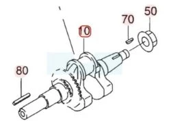 Vilebrequin Pour Moteur Robin / Subaru (2772090151)