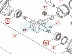 Roulement De Vilebrequin Pour Tronçonneuse Maruyama (285521)