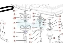 Poulie Supérieure De Palier De Lame Pour Débroussailleuse Autoportée Roques & Lecoeur (N532150273)