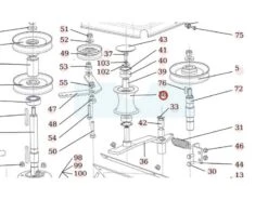 Poulie Tendeur Pour Débroussailleuse Autoportée Roques & Lecoeur (S532033232413)